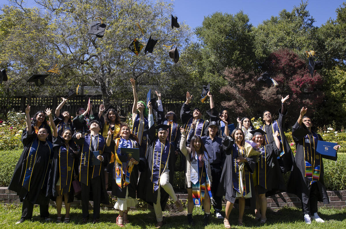 Group of graduating UC Berkeley Latinx students